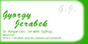 gyorgy jerabek business card